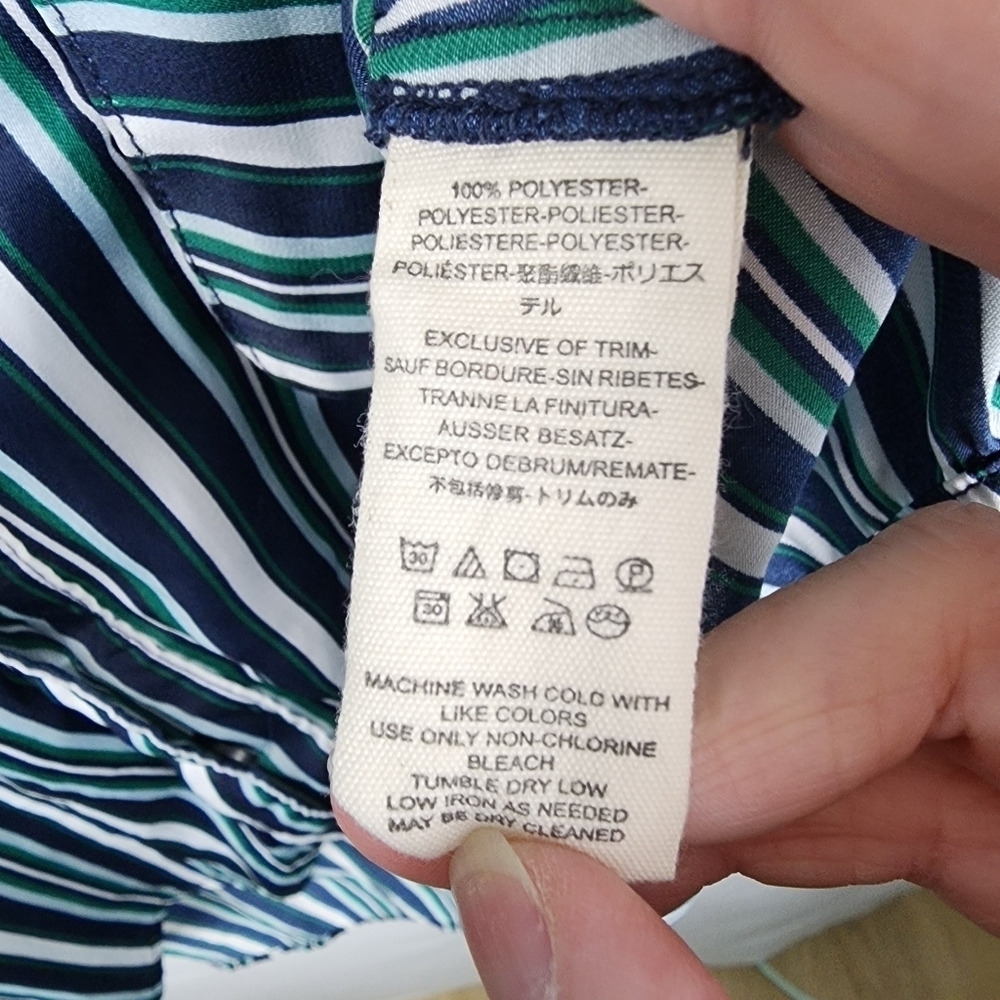 Free People Mad About You Button Down Shirt Stripes SIZE MEDIUM - Picture 5 of 7
